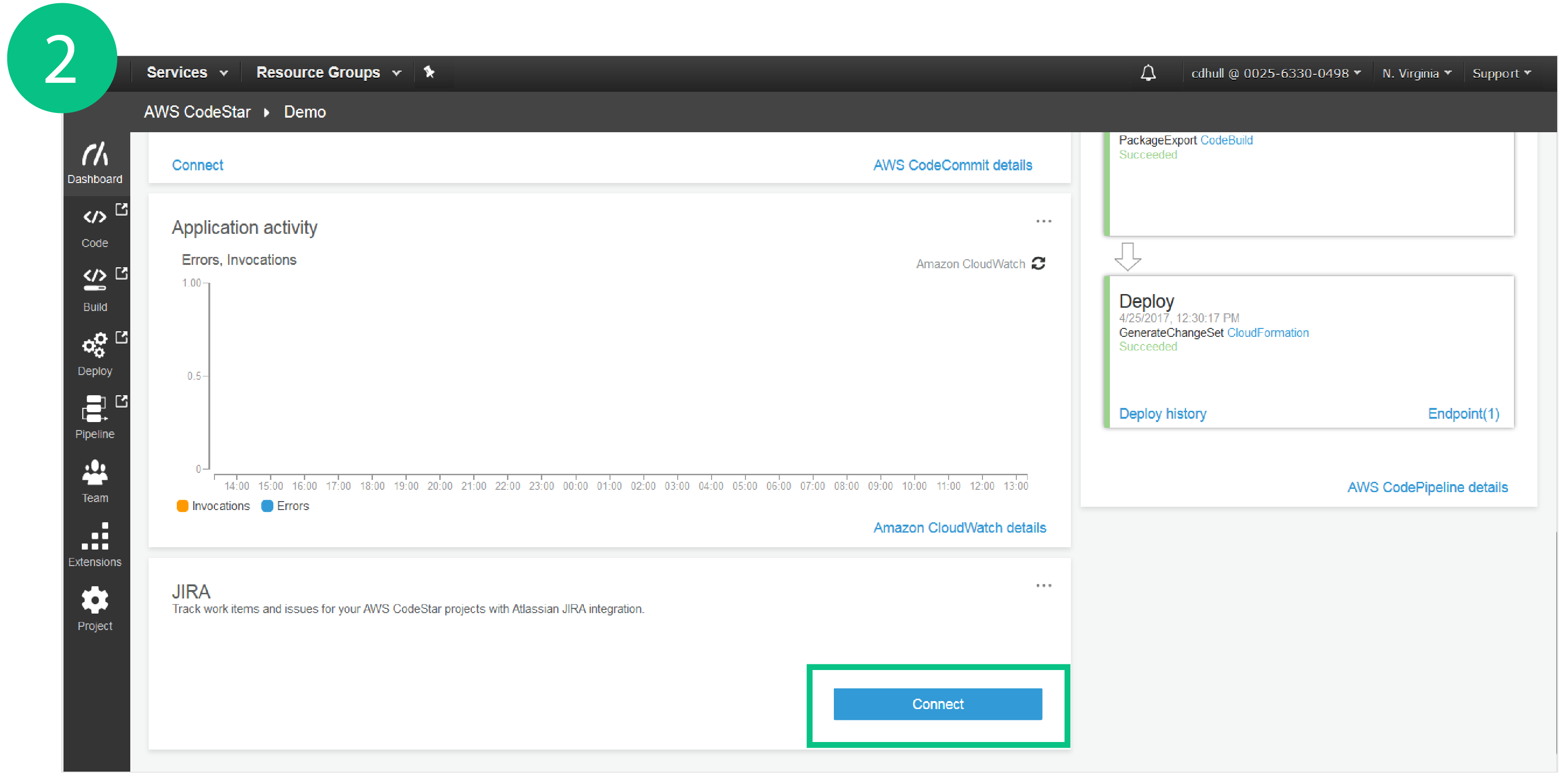 Navigate to JIRA from dashboard Navigate to JIRA from dashboard
