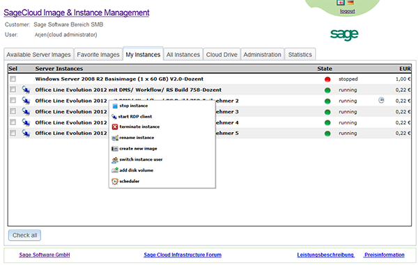Sage Software GmbH Image Management on the Sage Cloud Services Portal Sage Software GmbH Image Management on the Sage Cloud Services Portal