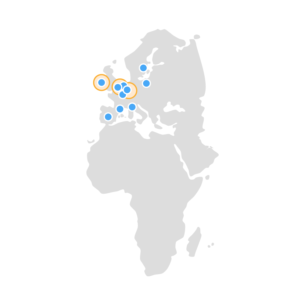 Sites d'Europe, du Moyen-Orient et d'Afrique Sites d'Europe, du Moyen-Orient et d'Afrique