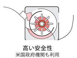 高い安全性 高い安全性