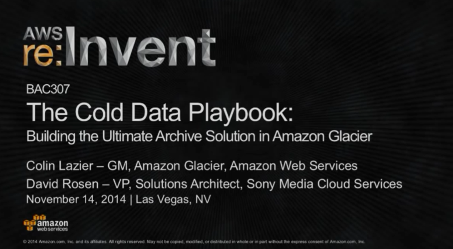 Glacier Cold Data Playbook Glacier Cold Data Playbook