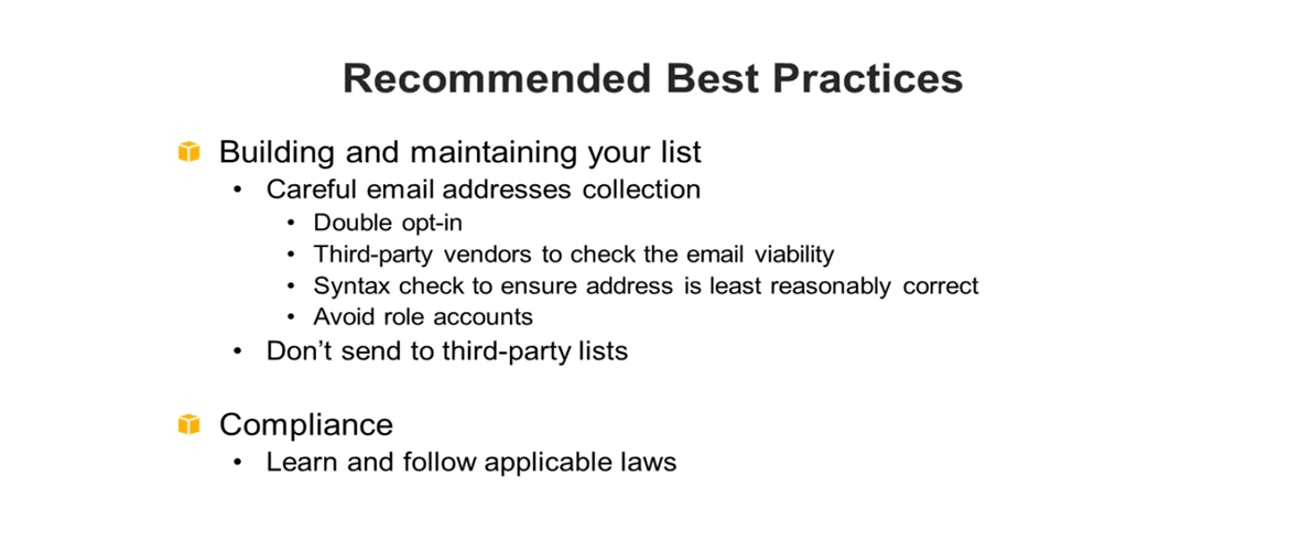 Amazon SES Best Practices Webinar Amazon SES Best Practices Webinar