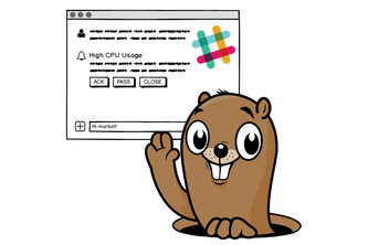 cartoon mole with computer skills