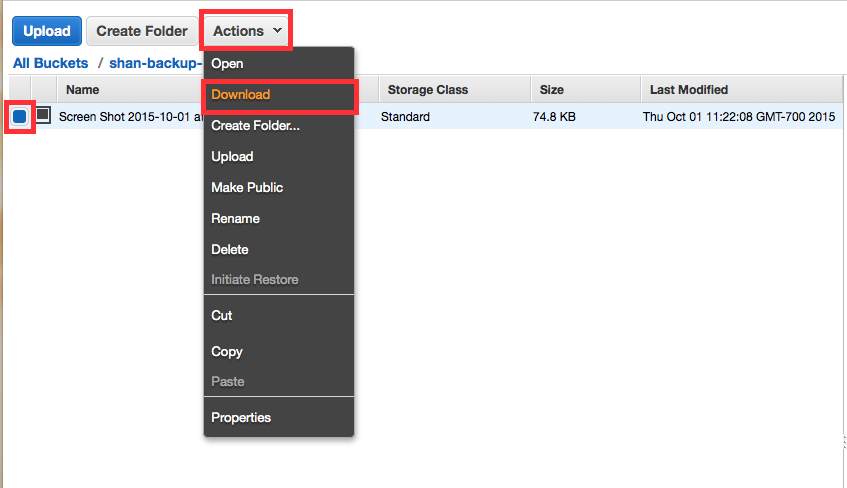 Backup Files to S3 - Retrieve