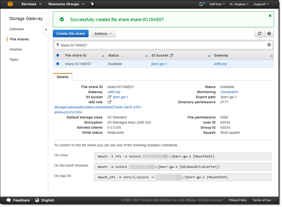 AWS Storage Gateway File Gateway Amazon  Services (AWS)