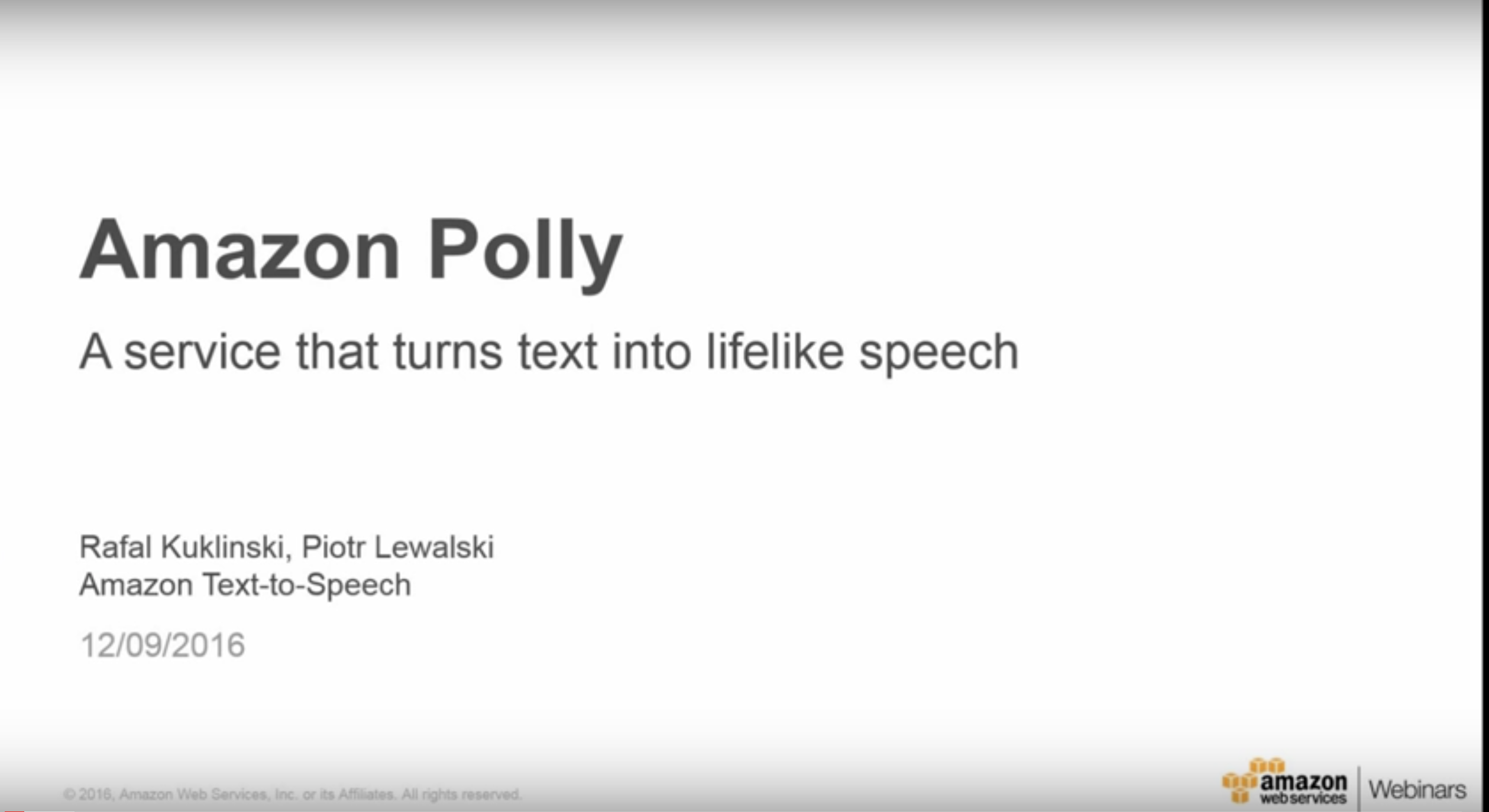 Introducing Amazon Polly